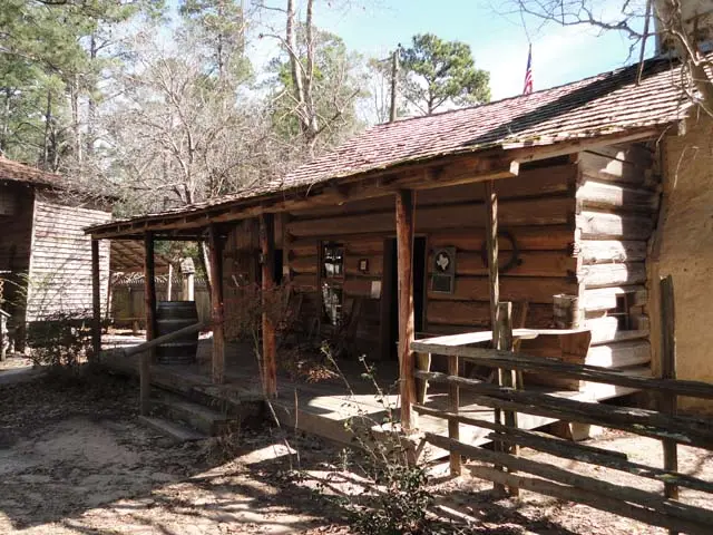 the tolar cabin, located at Heritage Village in woodville, Texas